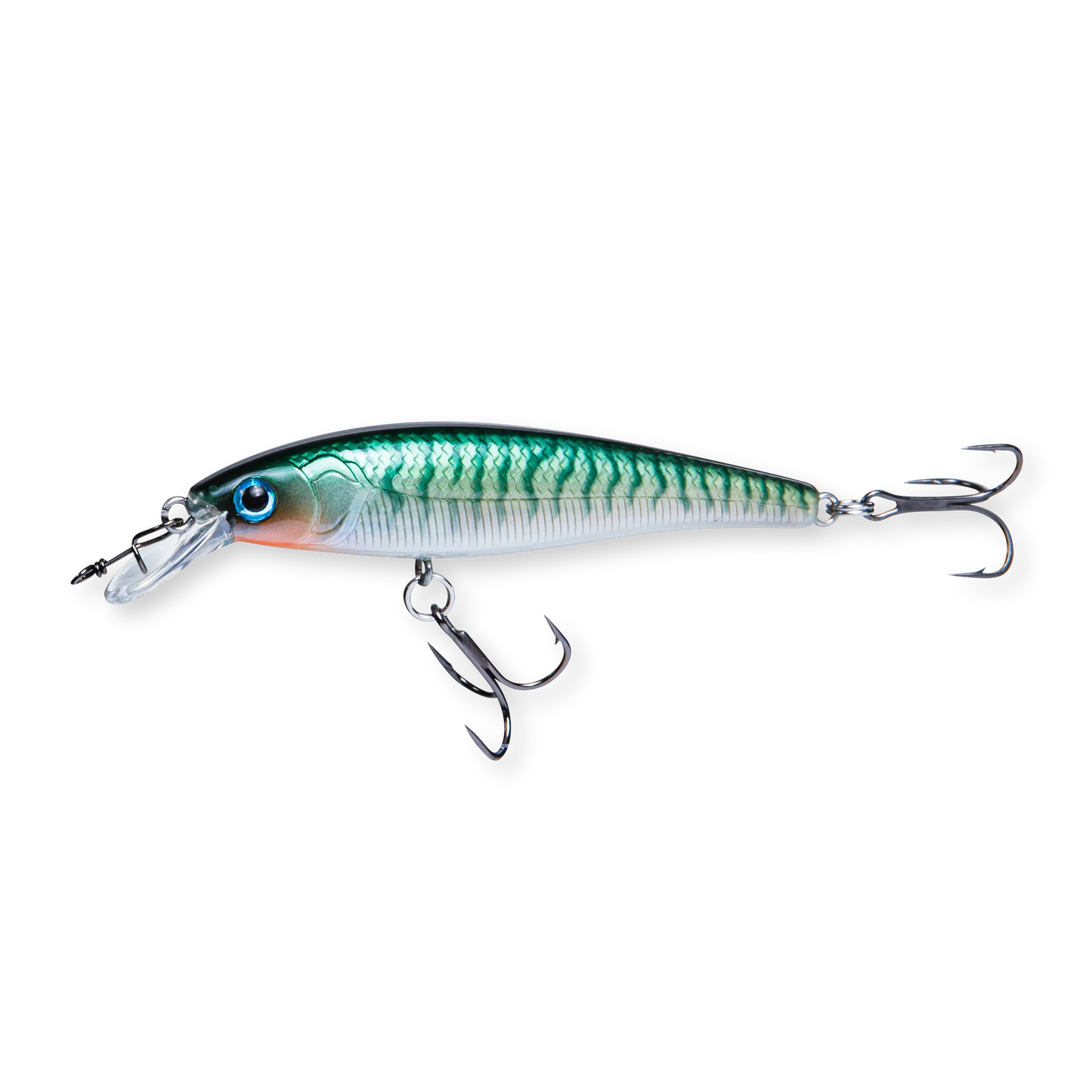 Beastly Minnow Finesse Stickleback ist ein Jerkbait, das einen Stichling nachahmt – eine ausgezeichnete Farbe fürs Schärenangeln in klarem Wasser.