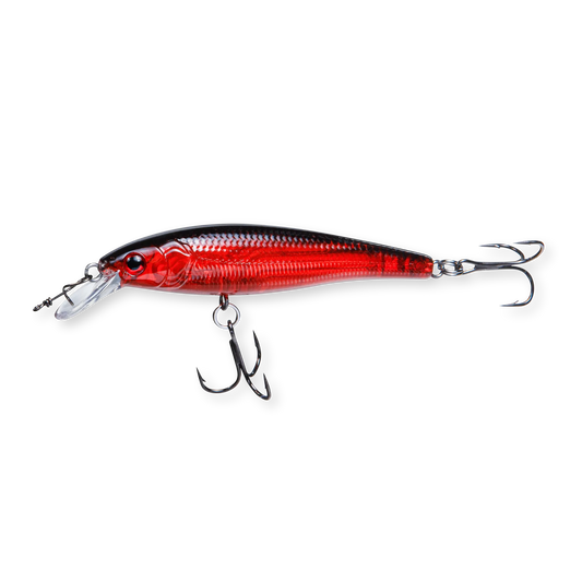 Beastly Minnow Finesse Blood Moon ist ein Jerkbait, der in der Dämmerung und in trübem Wasser auffällt – entwickelt für späte Bisse.