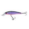 Beastly Minnow Finesse June Bug Shiner ist ein Jerkbait, das Licht reflektiert und rund um die Uhr Aufmerksamkeit erregt.