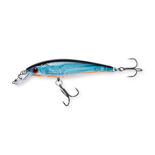 Beastly Minnow Finesse Night Shiner ist ein Jerkbait, das beim Nachtangeln glänzt – mit reflektierender Oberfläche für maximale Anziehungskraft.