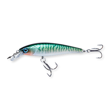 Beastly Minnow Finesse Stickleback ist ein Jerkbait, das einen Stichling nachahmt – eine ausgezeichnete Farbe fürs Schärenangeln in klarem Wasser.