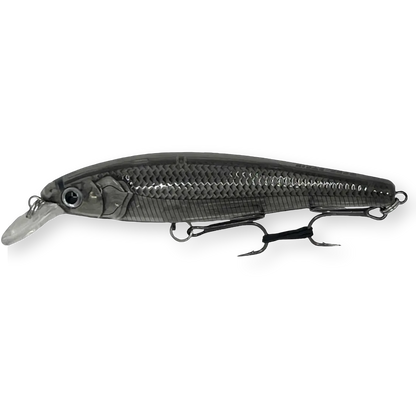 Beastly Minnow Dark Rider ist ein Jerkbait für Spätangler – Silhouette und Dunkelheit in perfektem Gleichgewicht.