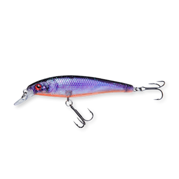Beastly Minnow June Bug Shiner is a jerkbait that reflects light and grabs attention around the clock.