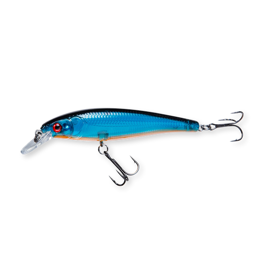Beastly Minnow Night Shiner ist ein Jerkbait, der beim Nachtangeln glänzt – mit reflektierender Oberfläche für maximale Anziehungskraft.