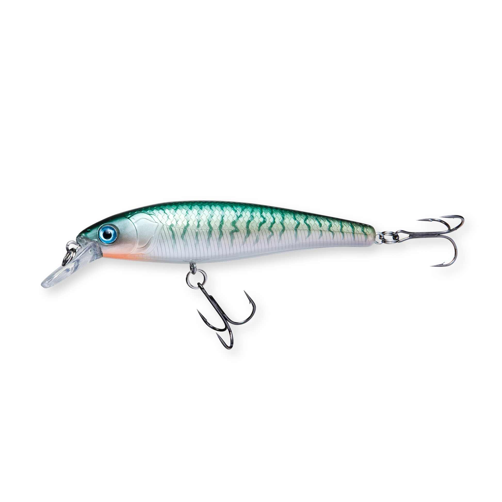 Beastly Minnow Stickleback ist ein Jerkbait, das einen Stichling nachahmt – eine ausgezeichnete Farbe fürs Schärenangeln in klarem Wasser.