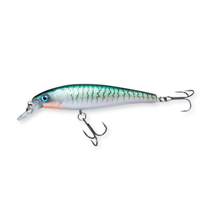 Beastly Minnow Stickleback ist ein Jerkbait, das einen Stichling nachahmt – eine ausgezeichnete Farbe fürs Schärenangeln in klarem Wasser.