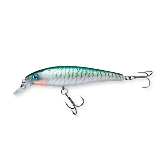 Beastly Minnow Stickleback is a jerkbait that mimics a stickleback – an excellent colour for archipelago fishing in clear water.