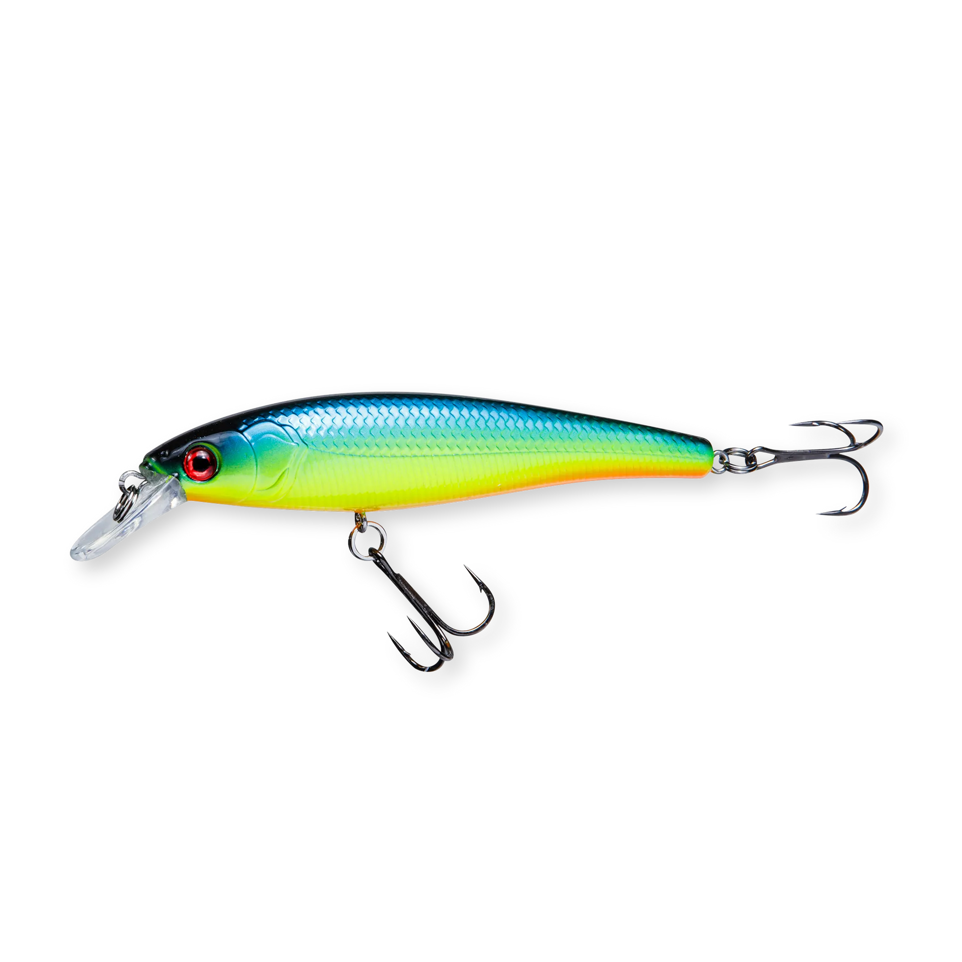 Beastly Minnow Sunshine ist ein Jerkbait, das bei Sonnenschein am besten zur Geltung kommt – die Farbe ist gut sichtbar und lockt Fische im Oberflächenwasser.