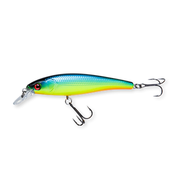 Beastly Minnow Sunshine ist ein Jerkbait, das bei Sonnenschein am besten zur Geltung kommt – die Farbe ist gut sichtbar und lockt Fische im Oberflächenwasser.