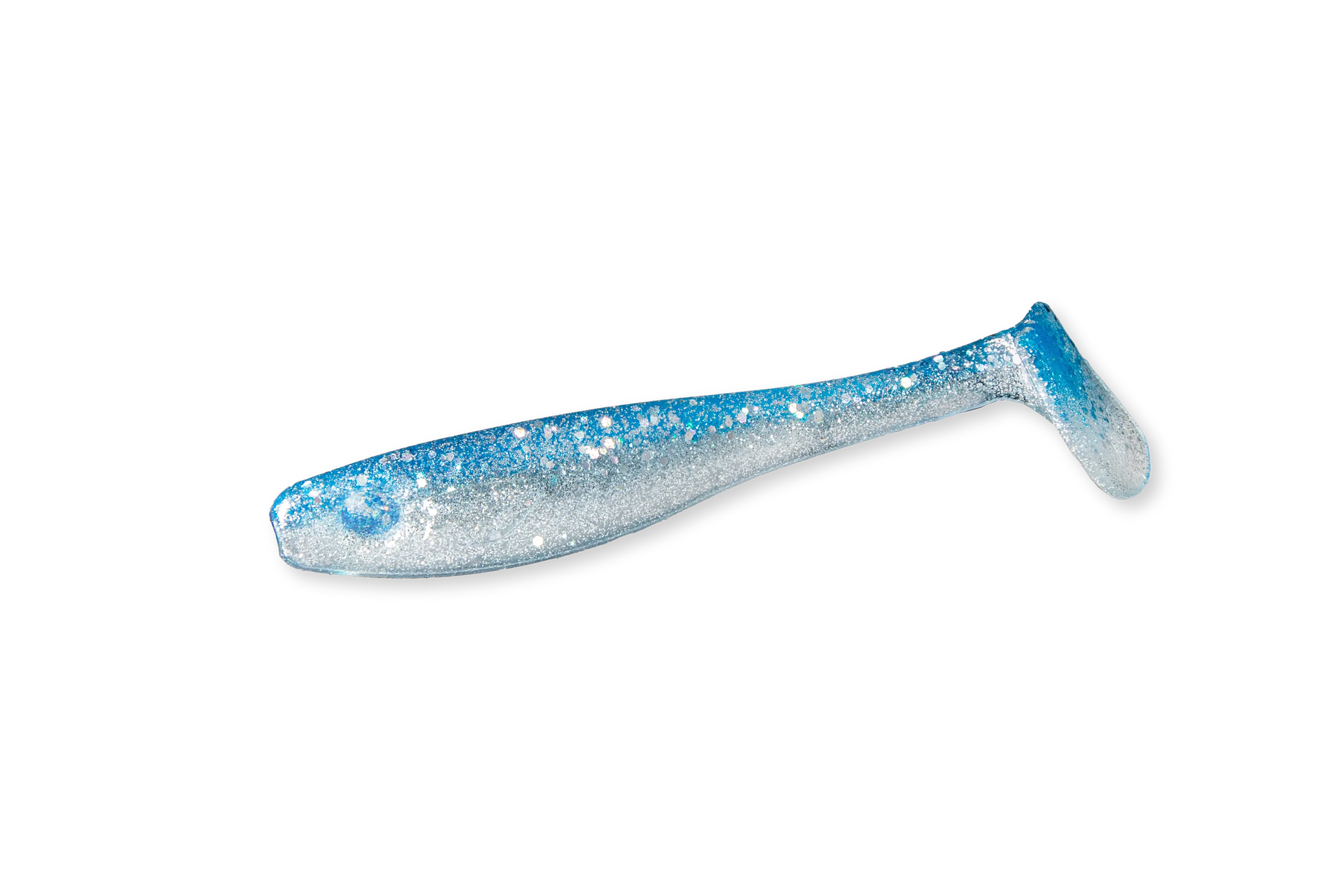 RenzShad Perch Blue Pearl Gummiköder liefert eine natürliche Kleinfischimitation im klaren Wasser – perfekt für Barsch.